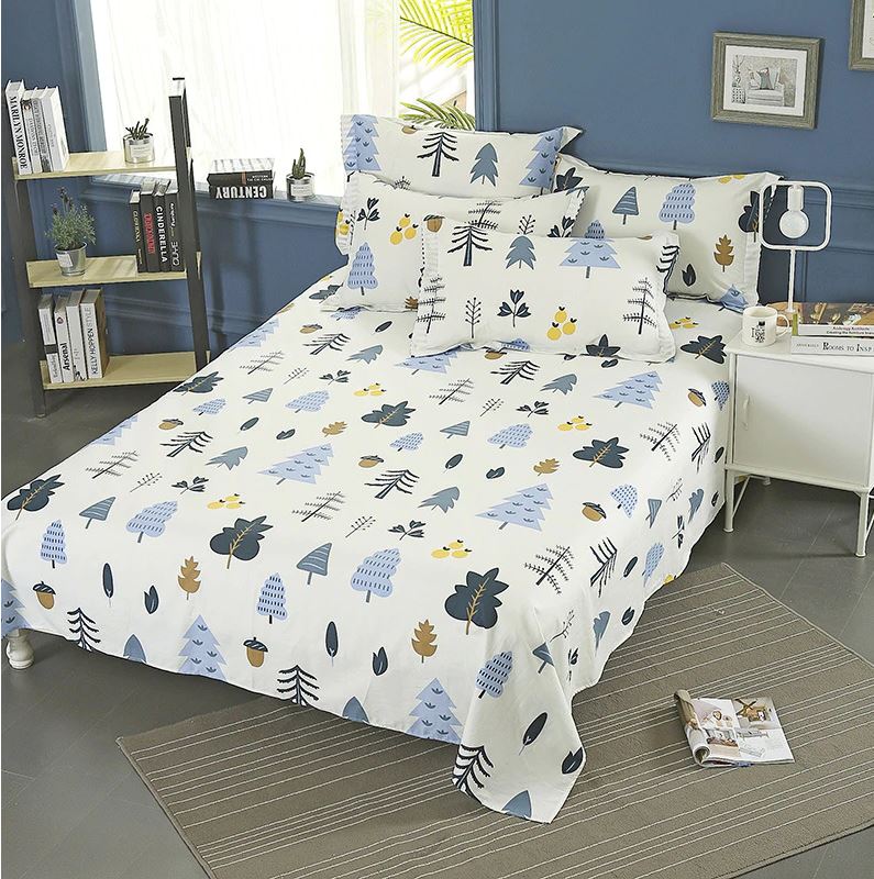 Cotton Birds Floral Bedsheet