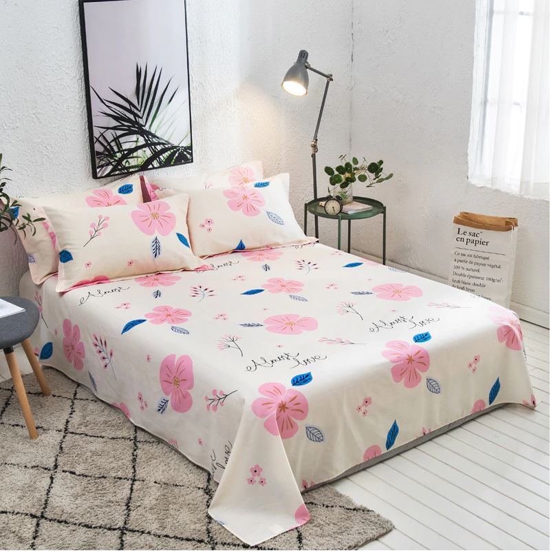 Cotton Birds Floral Bedsheet