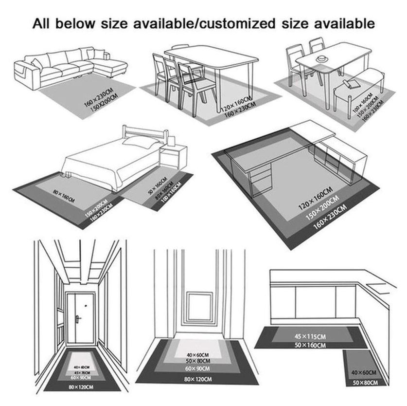 Modern Fashion Style Geometric Carpet