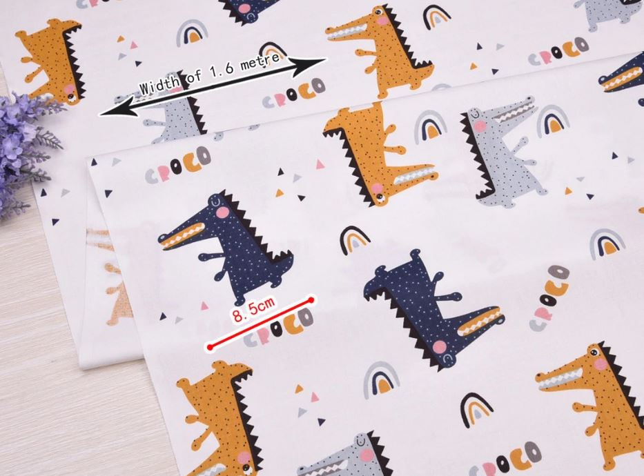 Cartoon Stripe Cotton Fabric