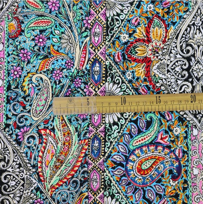Paisley Ethnic Print Cotton Fabric Patchwork 